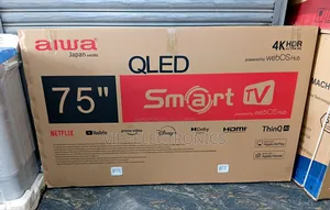 Aiwa Tv 75 Inch Tv Smart HDR Qled Frameless Original Aiwa Tv