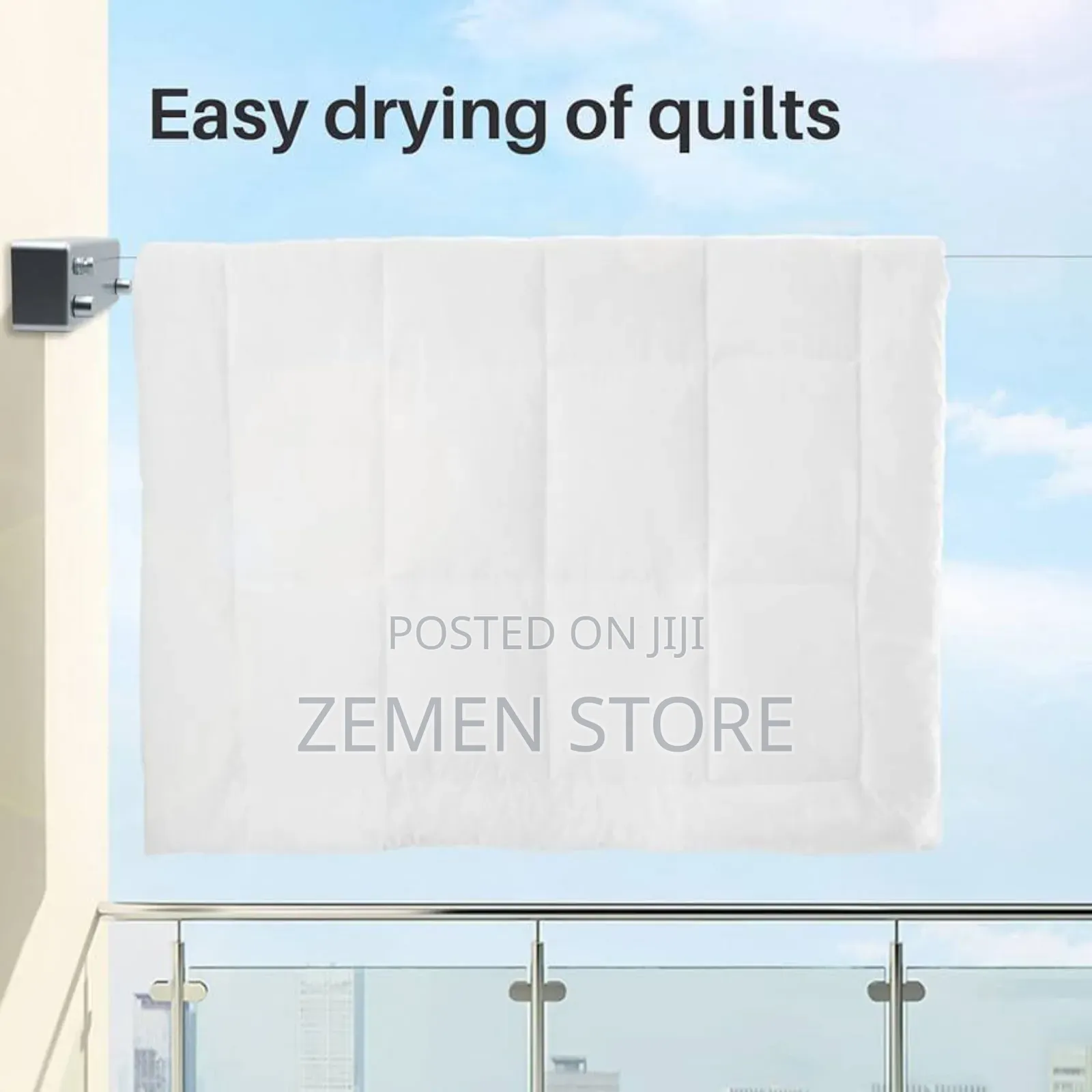 Double Retractable Clotheslines | ባለ ሁለት ገመድ ተስቦ የሚገባ የልብስ ማድረቂያ