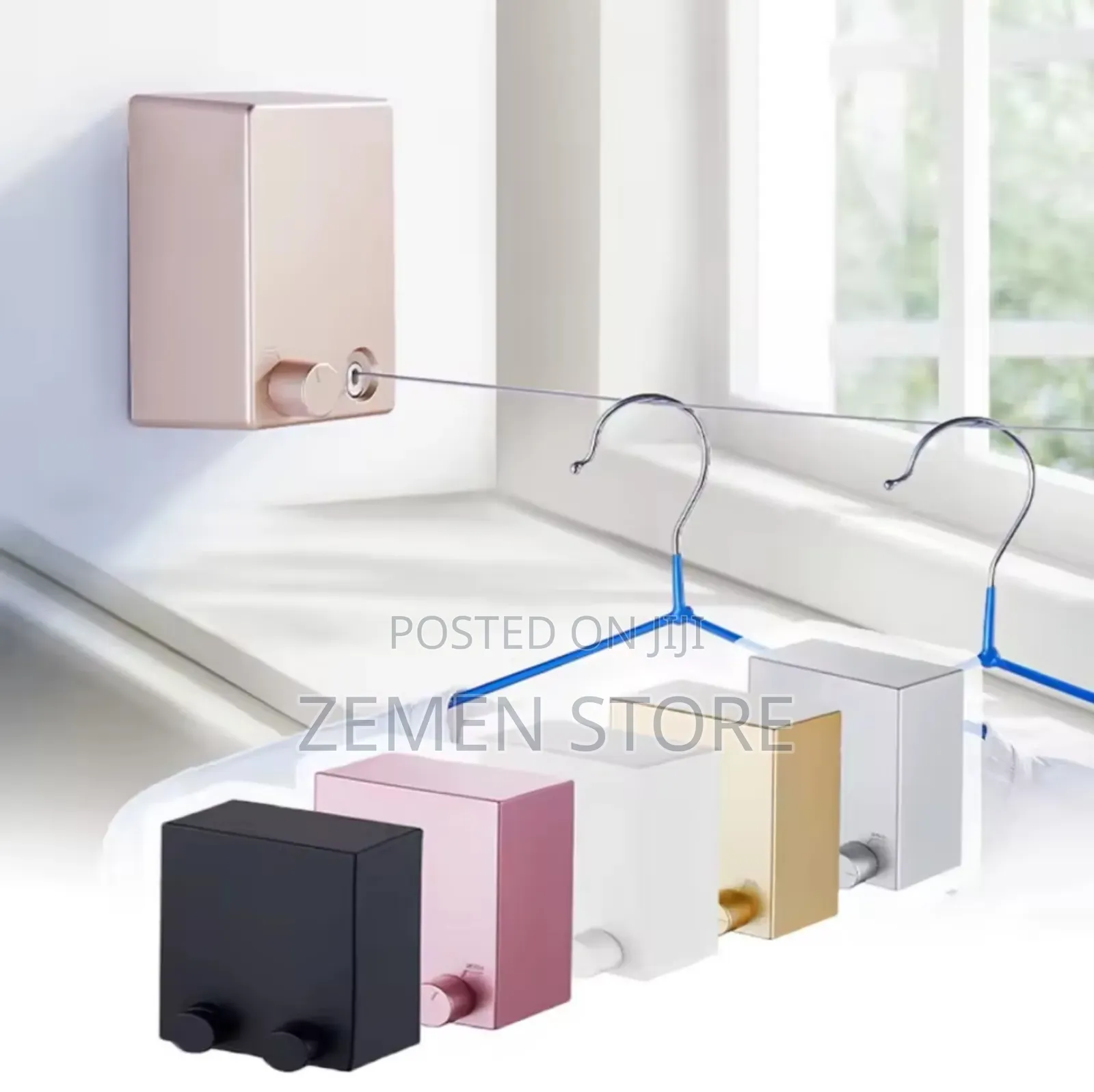 Double Retractable Clotheslines | ባለ ሁለት ገመድ ተስቦ የሚገባ የልብስ ማድረቂያ