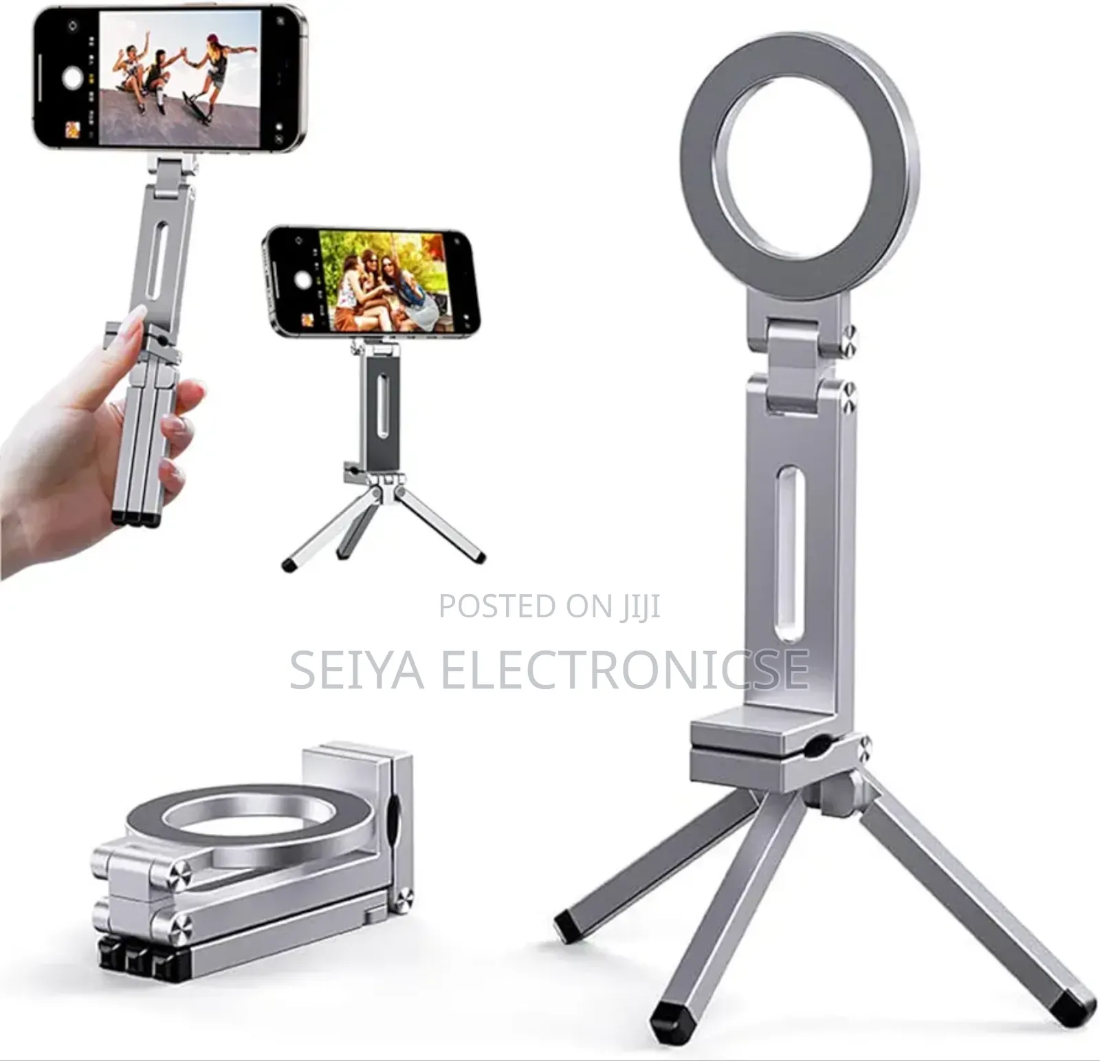 Portable Magnetic Phone Tripod Bracket.