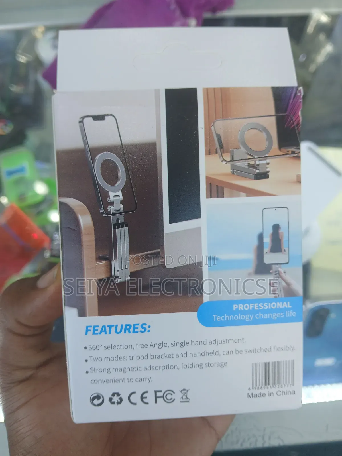 Portable Magnetic Phone Tripod Bracket.