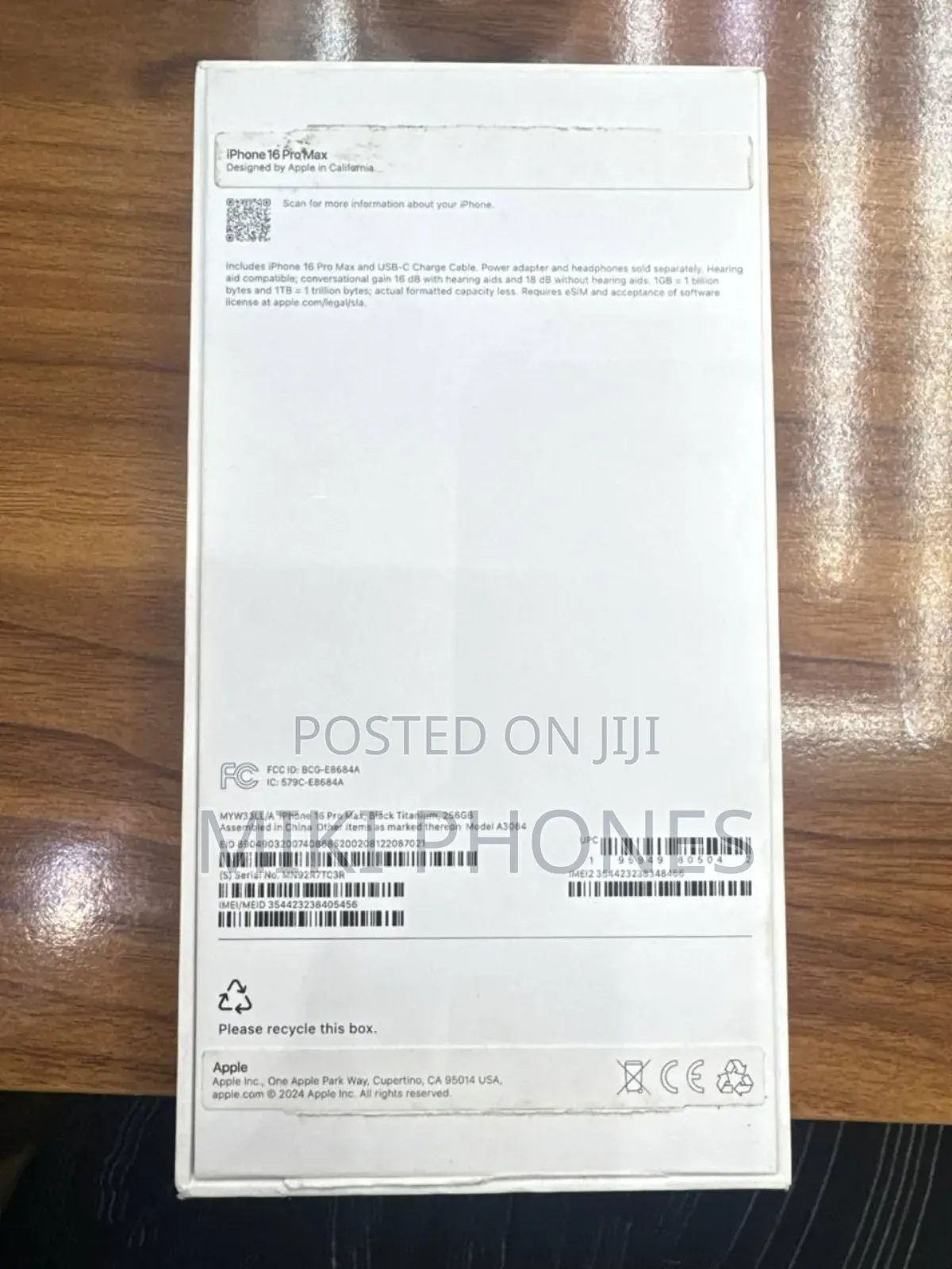 New Apple iPhone 16 Pro Max 256 GB Black