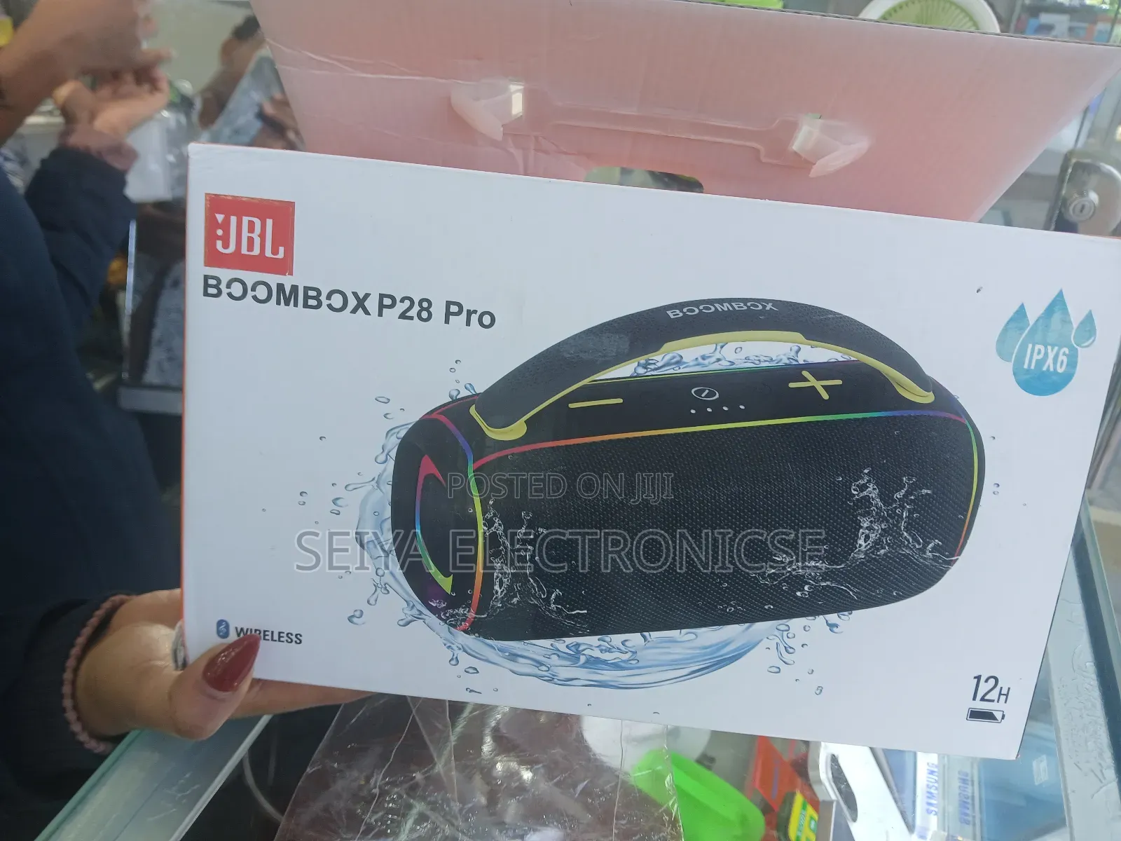 JBL Boombox P28 Pro Portable Bluetooth Speaker.