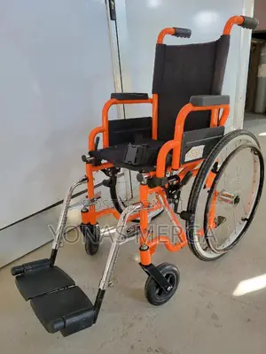 Pediatric Wheelchair添蚤foldable Wheelchair - Orange -Light With Belt