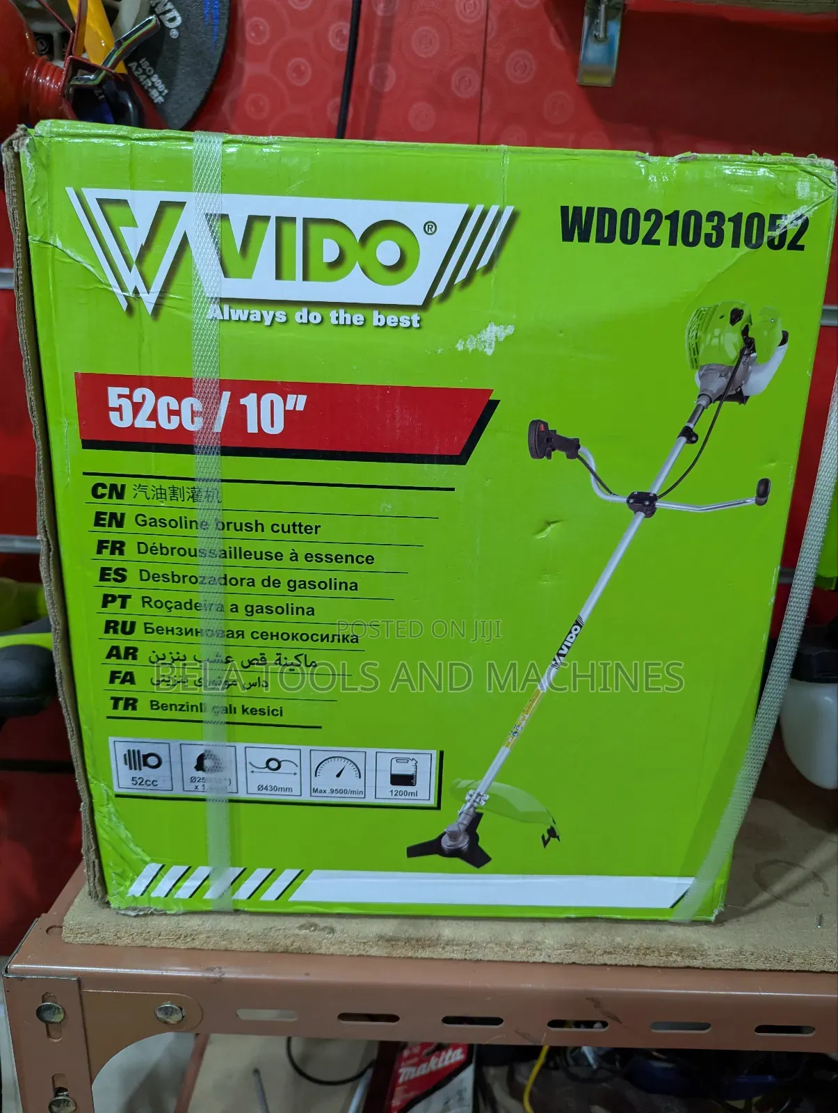 Vido Grass Trimmer Gasoline Brush Cutter 52cc High Quality Trimmer