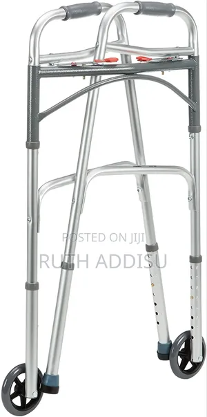 Walker Brand New Stainless ወከር አልሙኒየም ጠንካራ የሚታጠፍ የማይዝግ Medical Walker
