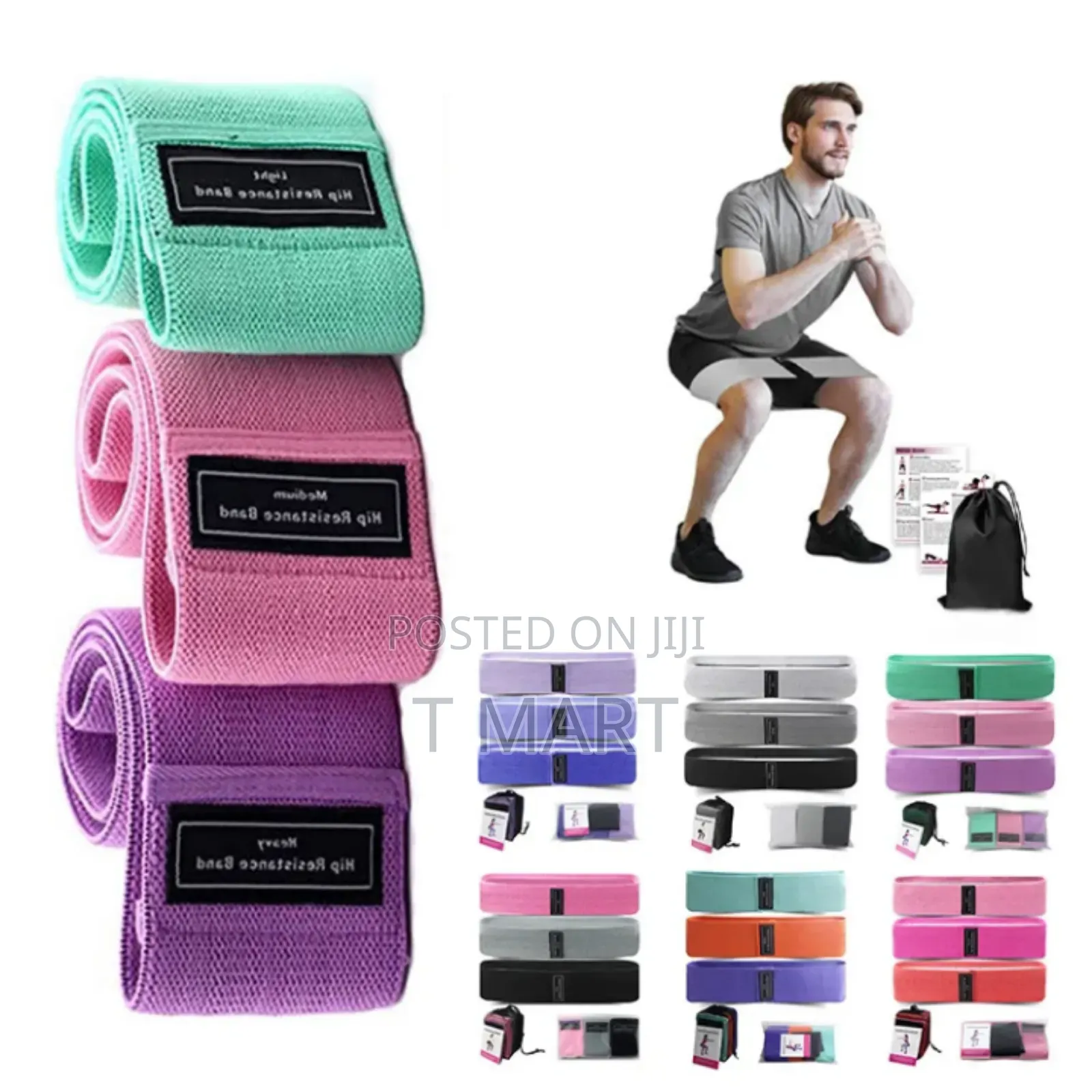 Hip Resistance Band High Quality. 3 Piece