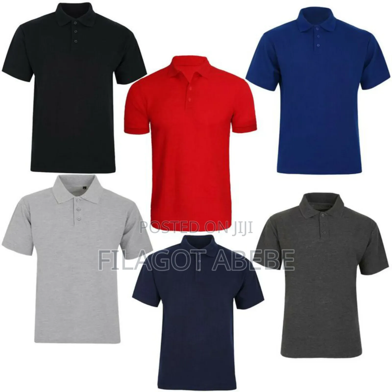 Polo Tshirt Solid Color . Cotton and Fabring for Printing Press