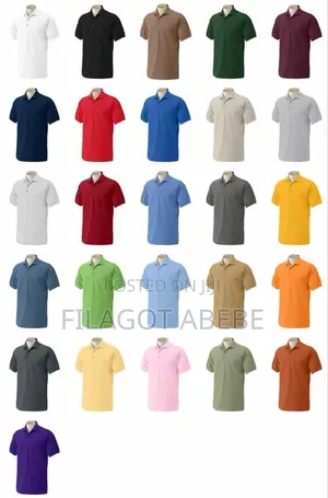 Polo Tshirt Solid Color . Cotton and Fabring for Printing Press