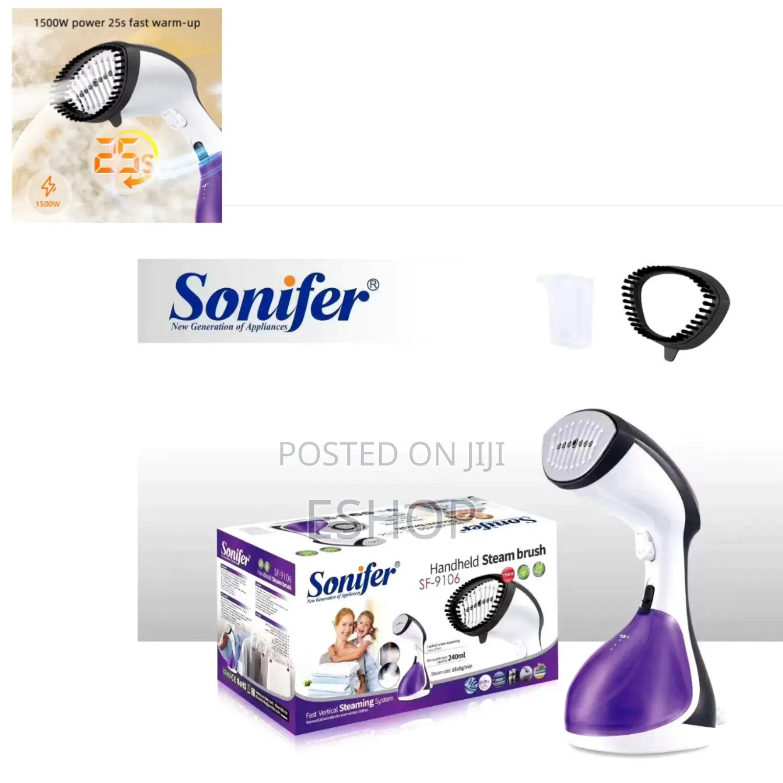 Stainless Steel Handheld Steamer for Efficient De-Wrinkling