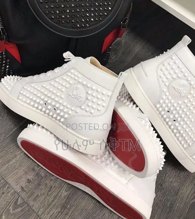 Christian Louboutin Red Bottoms ‘Triple White’ Men’S Shoes