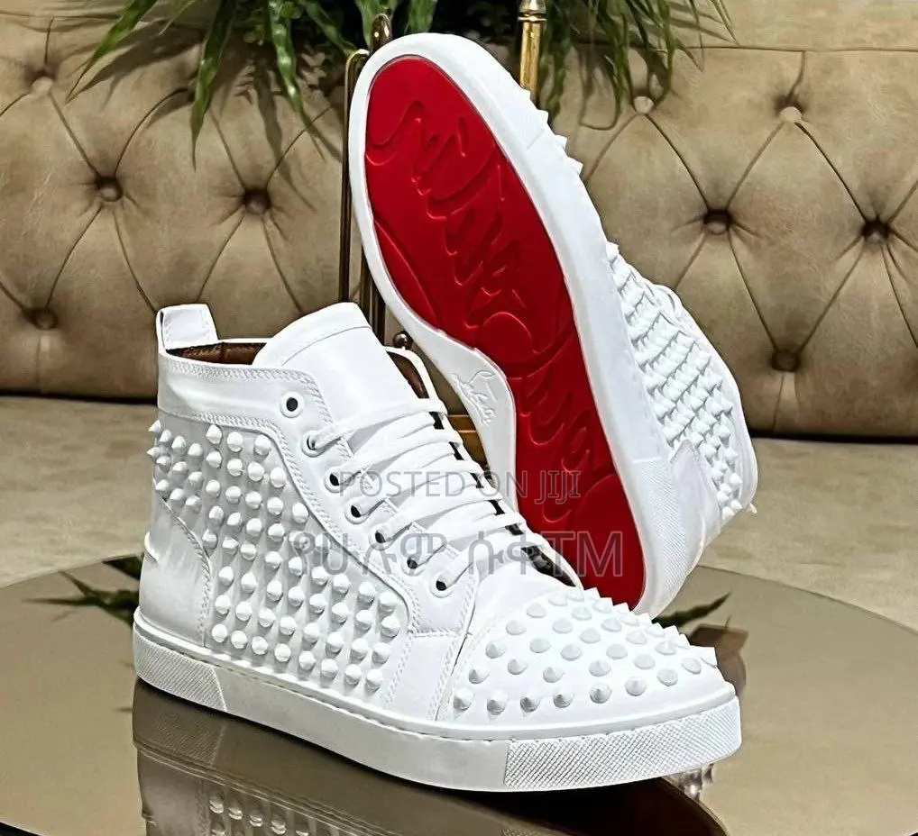 Christian Louboutin Red Bottoms ‘Triple White’ Men’S Shoes