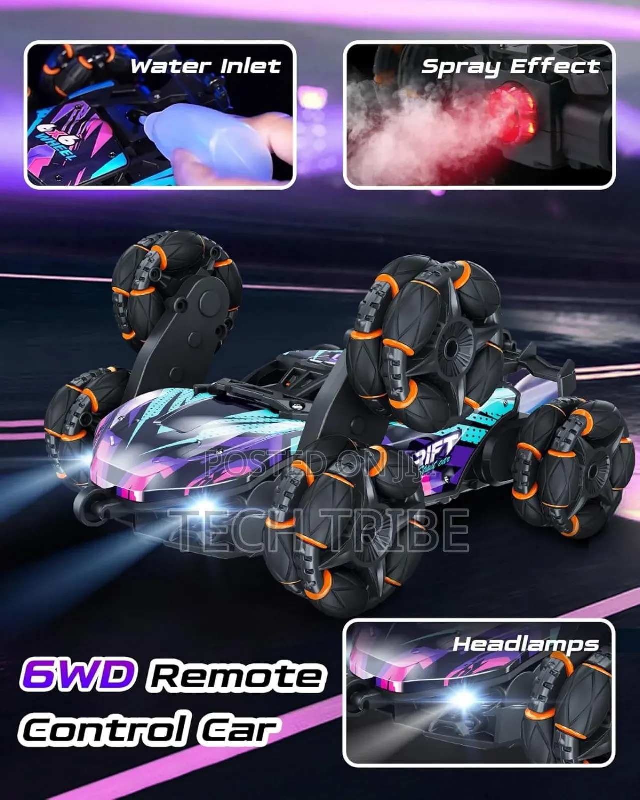 Alloy Spray Music Lighting Rc Stunt Car 360° Drift and 360 Rotation