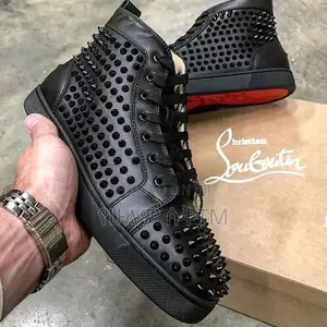 Christian Louboutin Red Bottoms ‘Triple Black’ Mid Boots Men’S Shoes