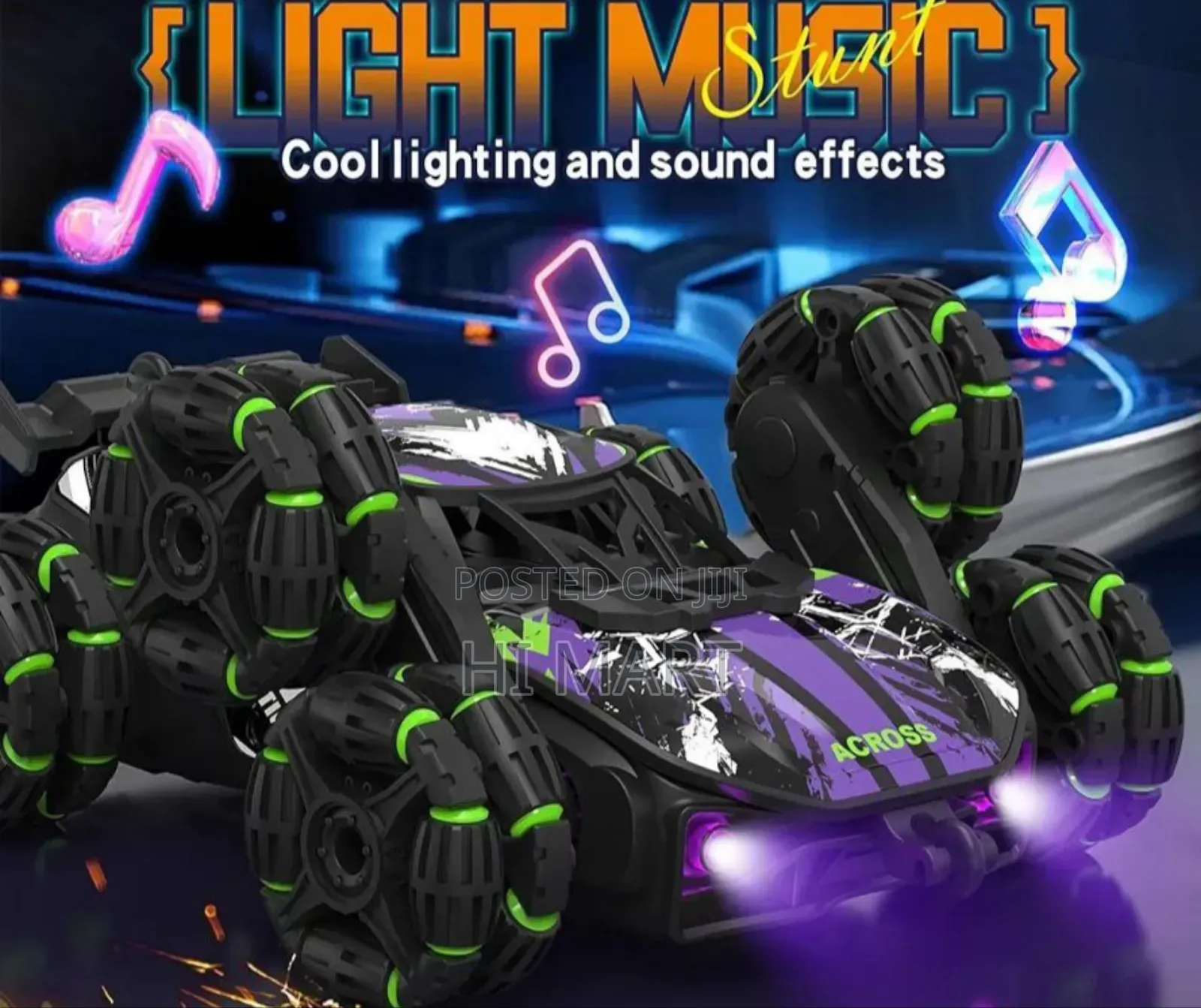 Alloy Spray Lighting Playing Rc Stunt Car