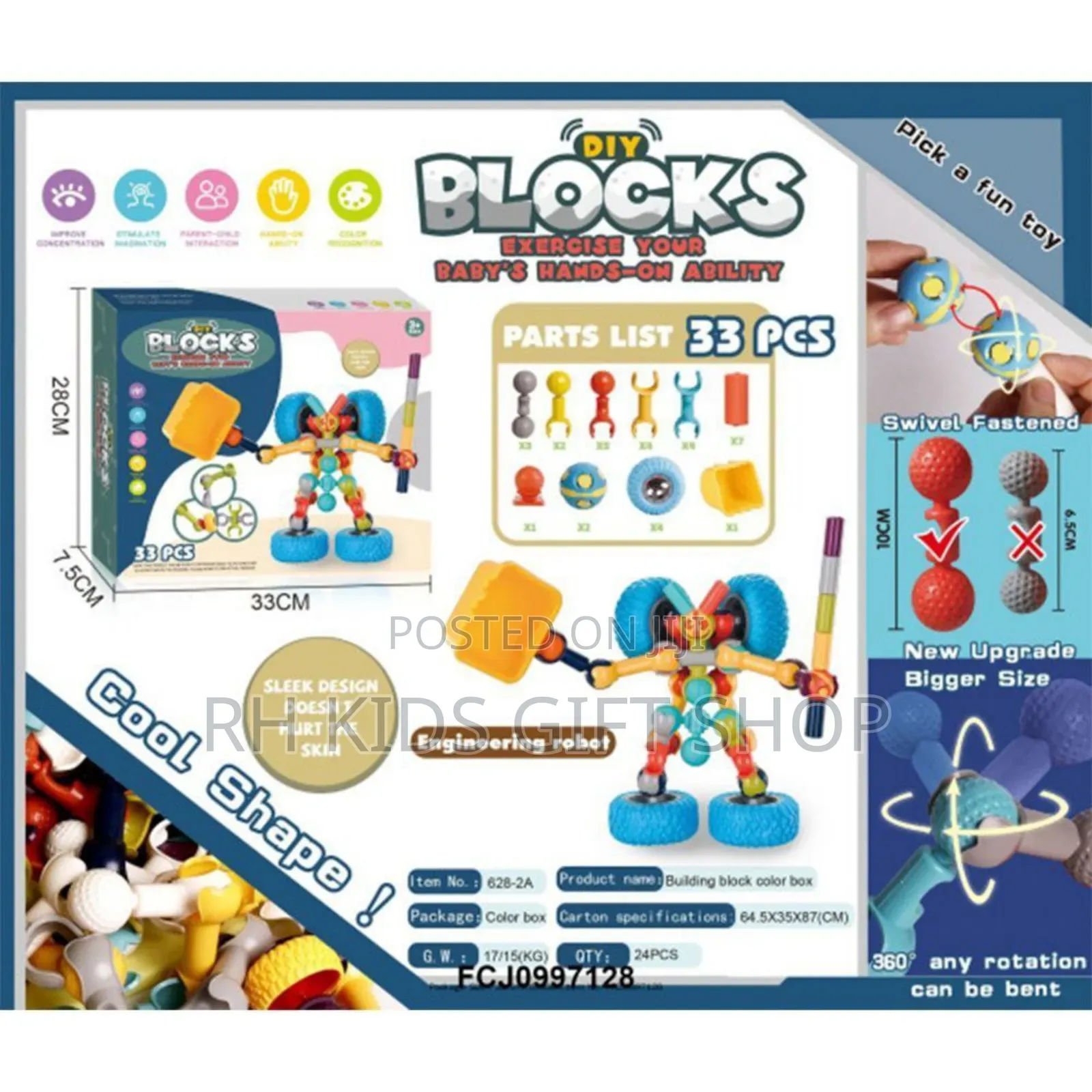 33 Piece Diy Blocks Buiding