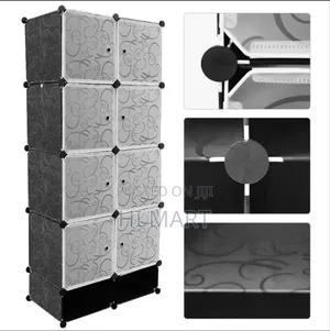 Plastic and Metal Cubic Cloth Rack