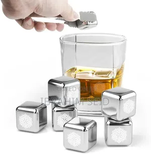 4 PCS Stainless Steel Ice Cubes, for Drinks መጠጥዎ ሳይበረዝ በጥልቁ ይቀዝቀዝ!