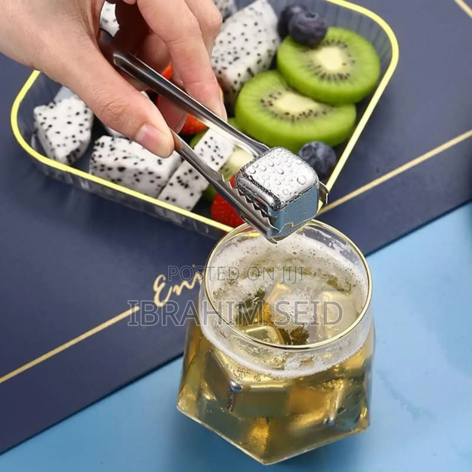 4 PCS Stainless Steel Ice Cubes, for Drinks መጠጥዎ ሳይበረዝ በጥልቁ ይቀዝቀዝ!