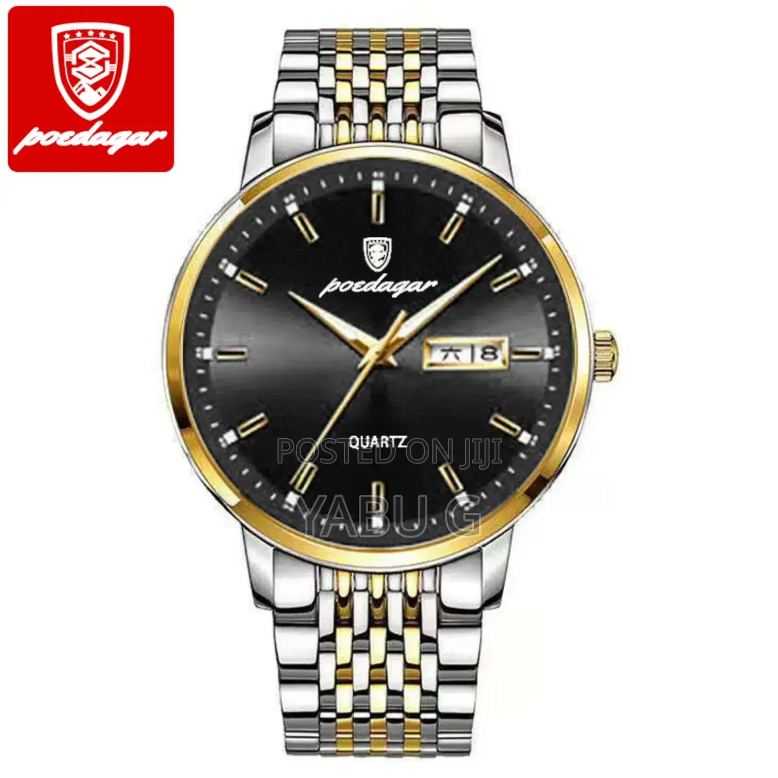 Poedagar Man Watch Waterproof Luminous Date Week