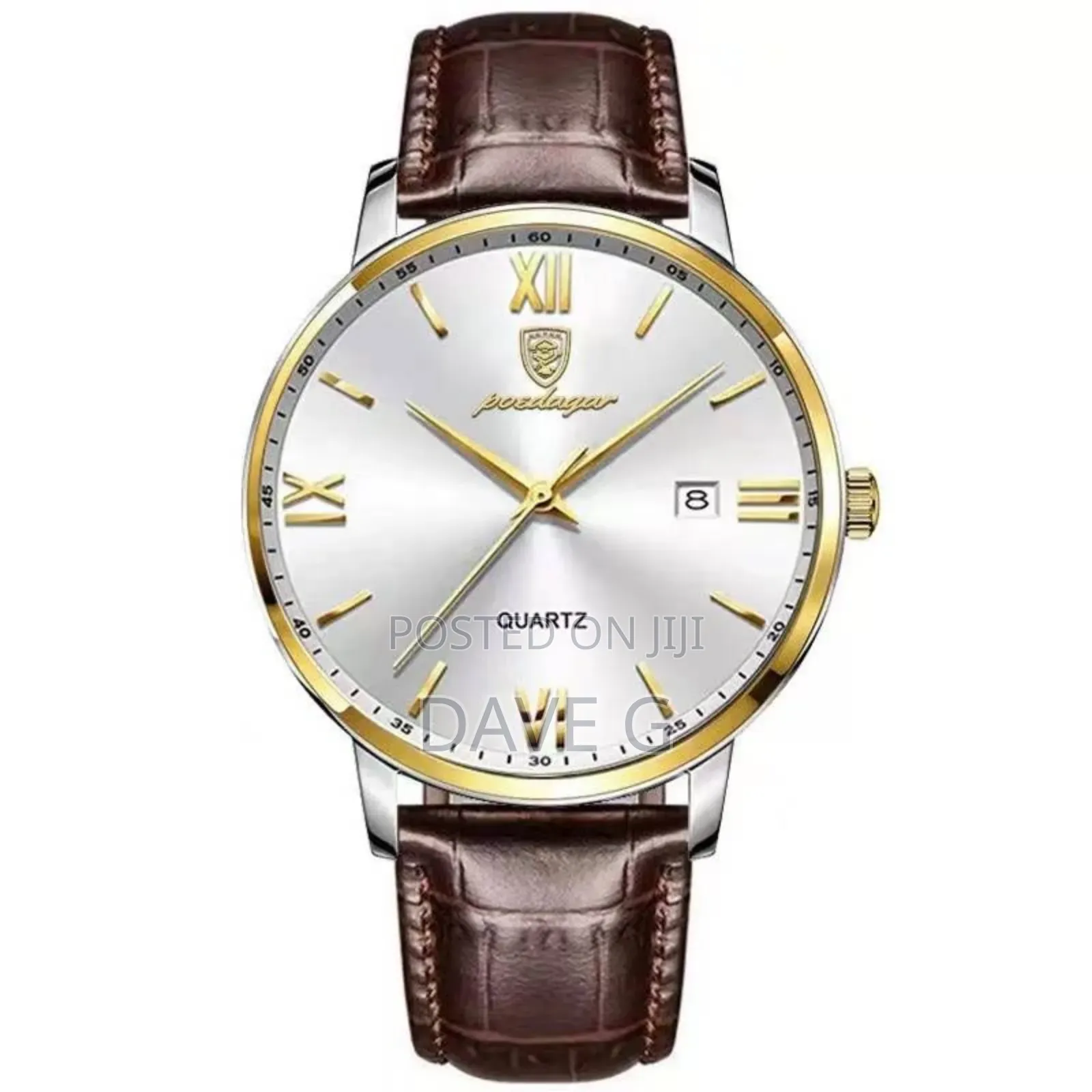 Poedagar Luxury Fashion Men Watch Business Leather Quartz