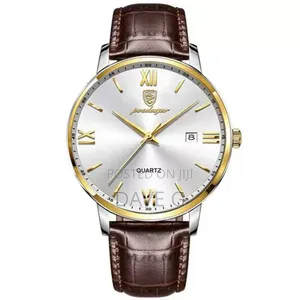 Poedagar Luxury Fashion Men Watch Business Leather Quartz