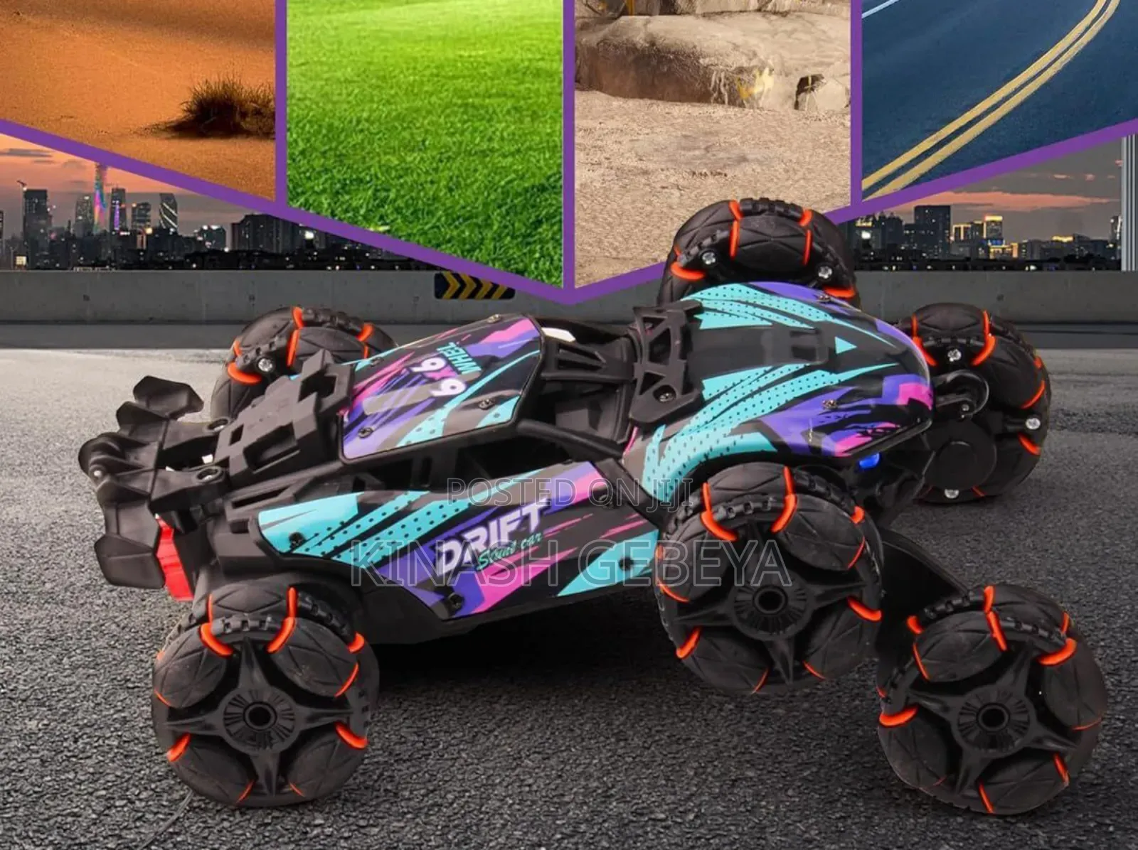 Alloy Spray Music Lighting Rc Stunt Car