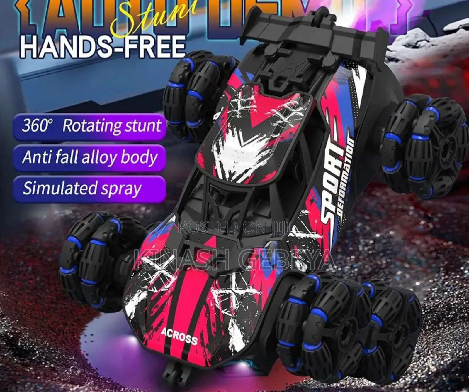 Alloy Spray Music Lighting Rc Stunt Car