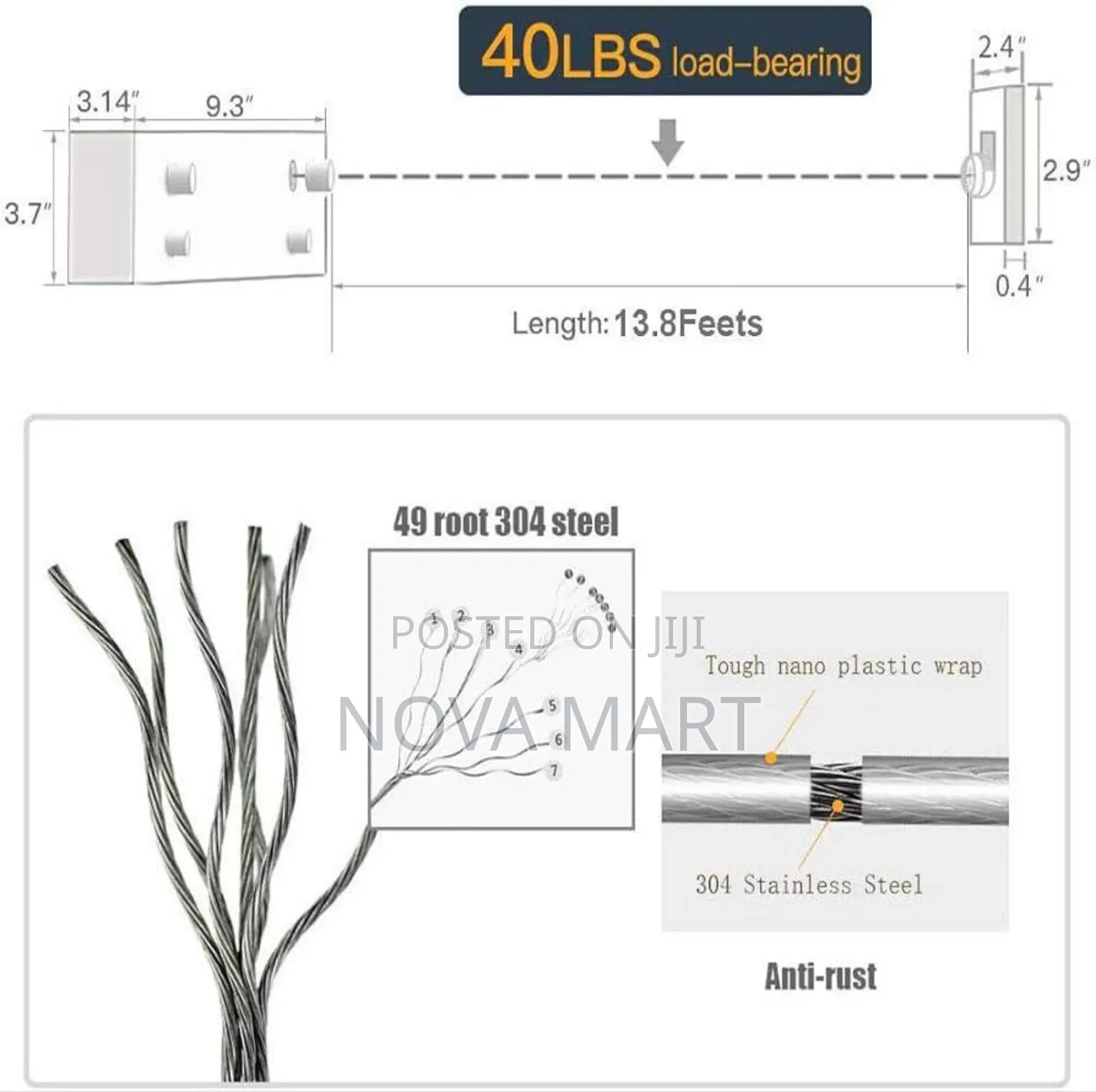 Double Ropes Retractable Clotheslines