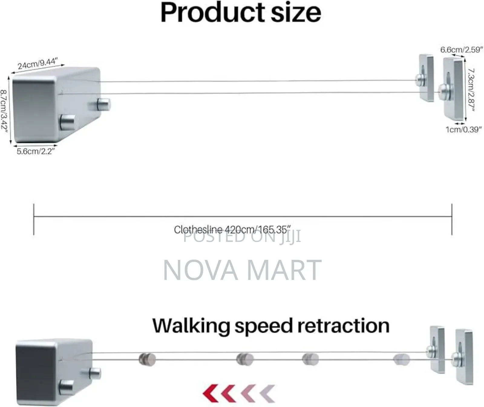 Double Ropes Retractable Clotheslines