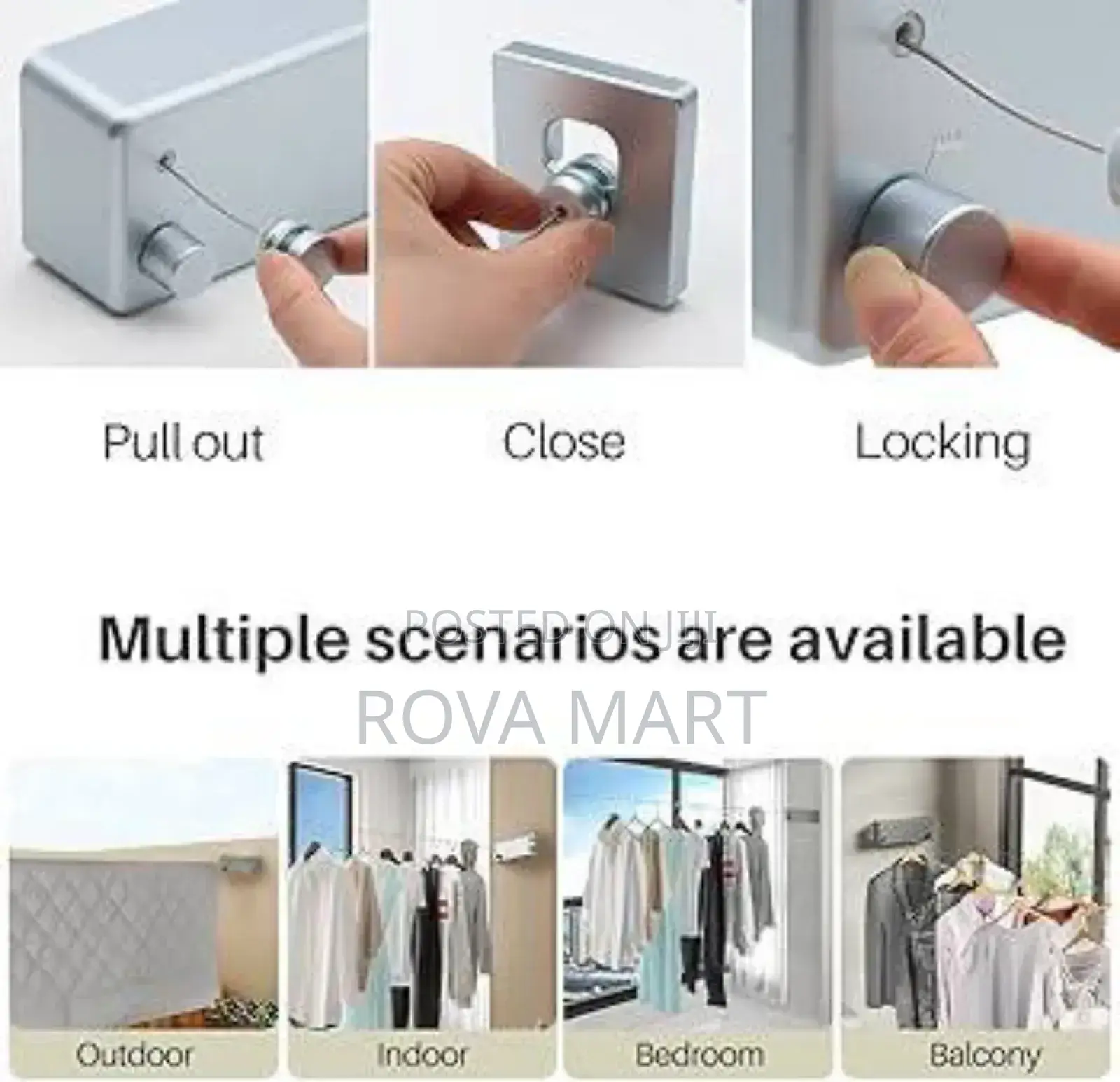 Double Ropes Retractable Clotheslines