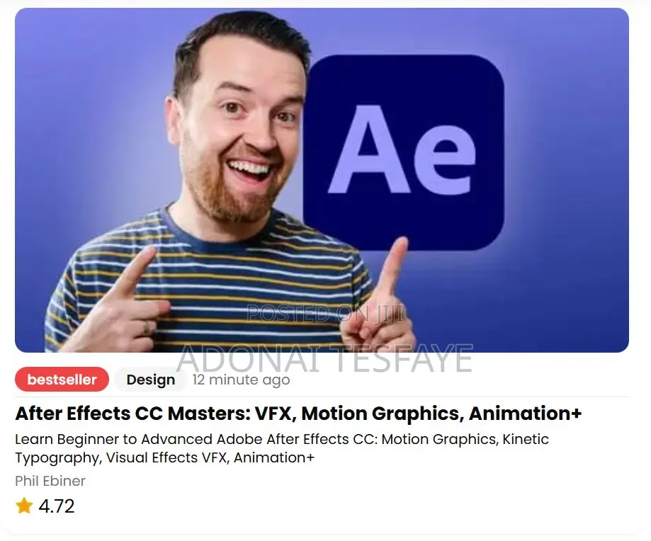 After Effects Cc Masters Course : Vfx, Motion Graphics, Animation+