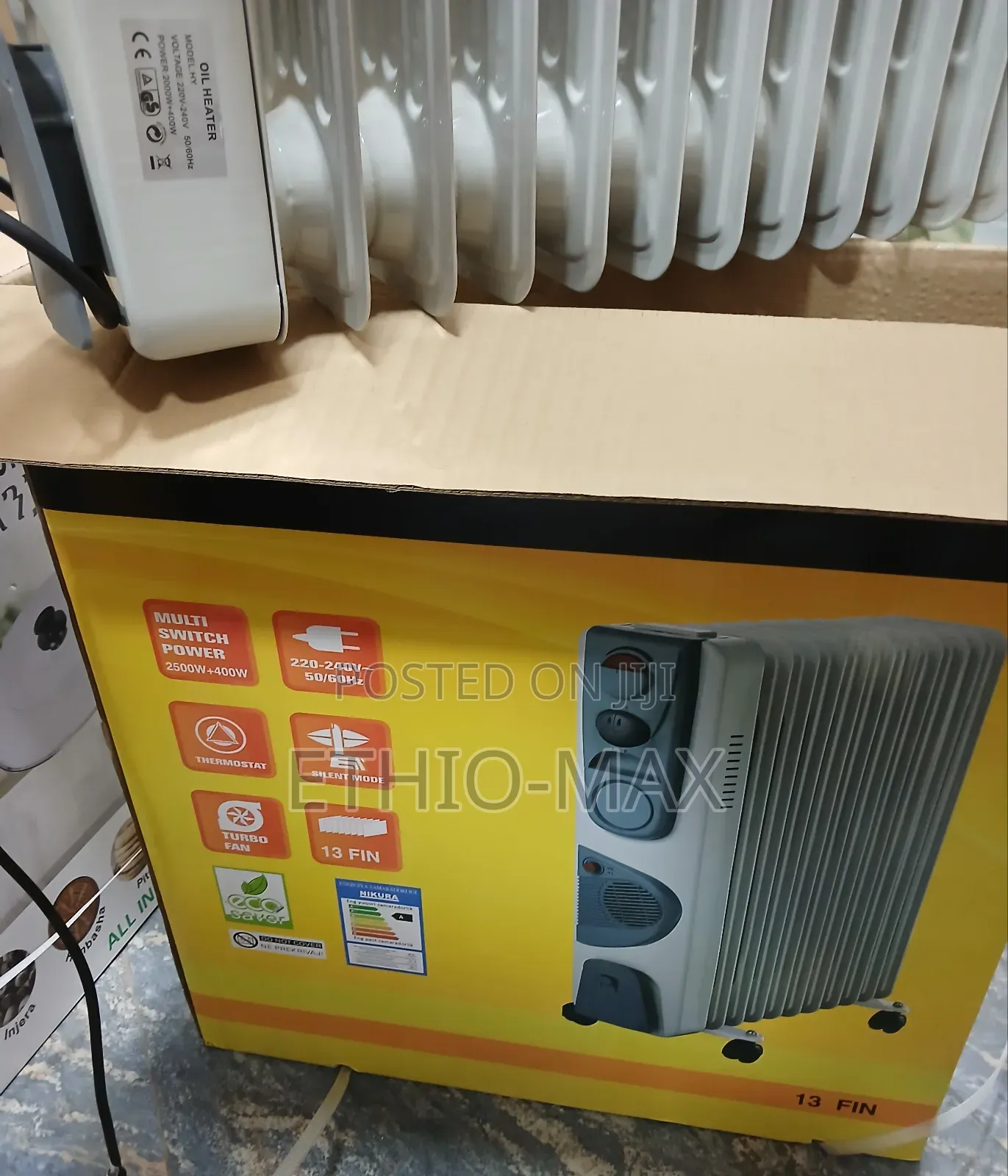 Nikura Oil Heater 13-Fin Turbo Fan – 2500w | Powerful Heating