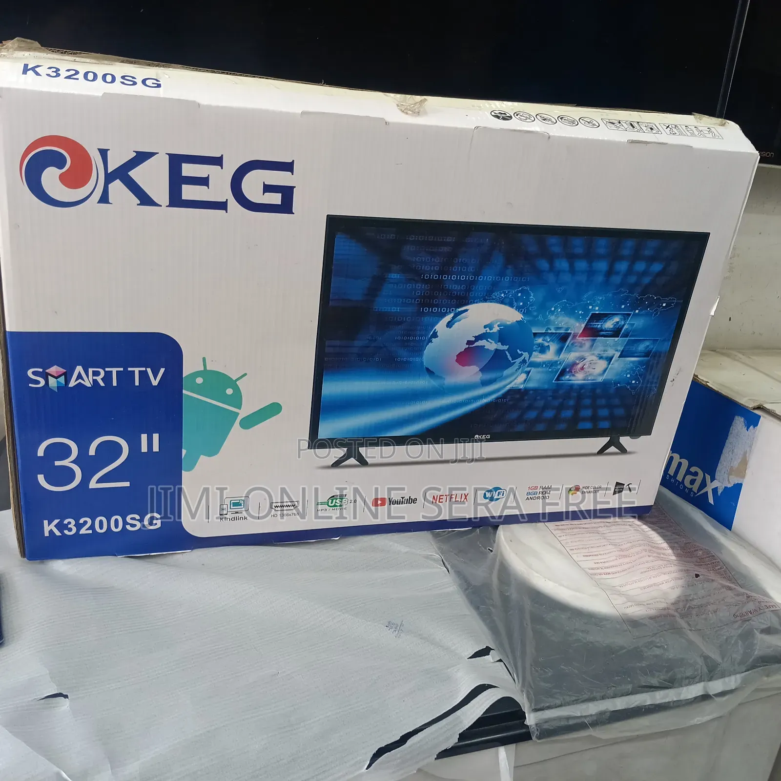 Keg Smart Tv 32 Doubel Gelass Bord New 2025 Model