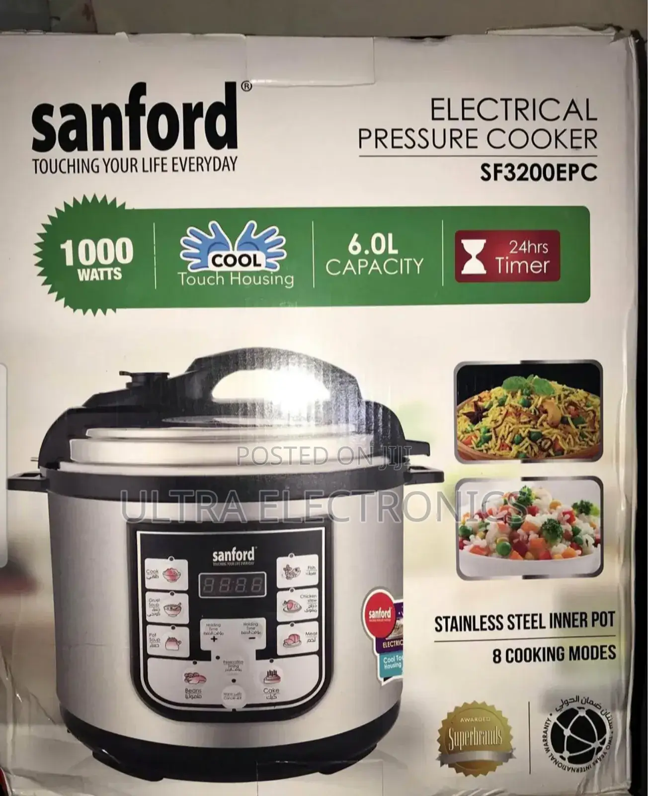 Sanford Electrical Pressure Cookersf3200epc It Has A 6-liter Capacity.