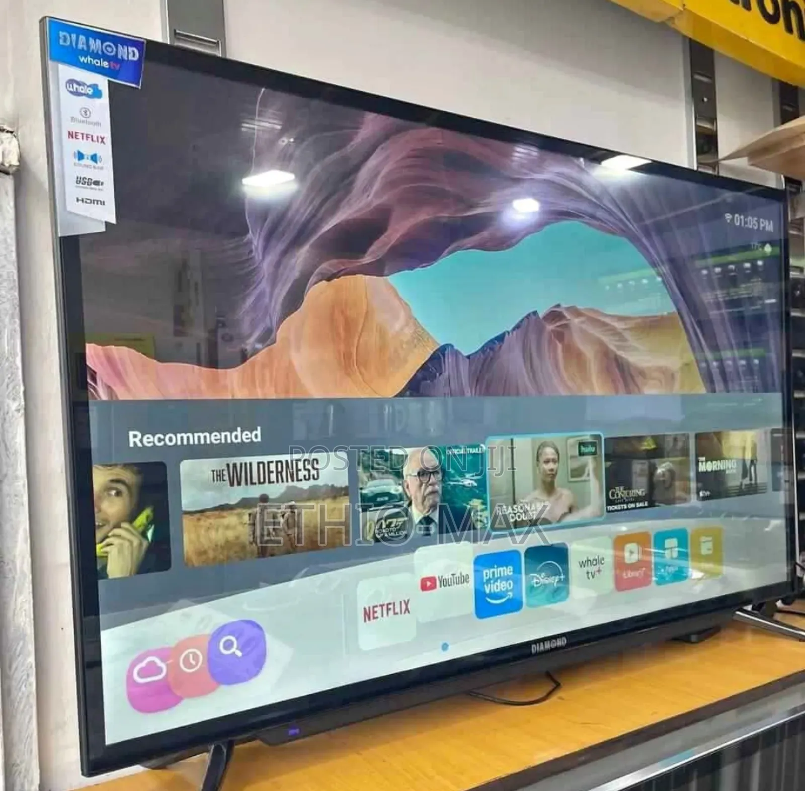 Diamond Tv 50” Smart Android – Double Glass | Big Screen | New Arrival