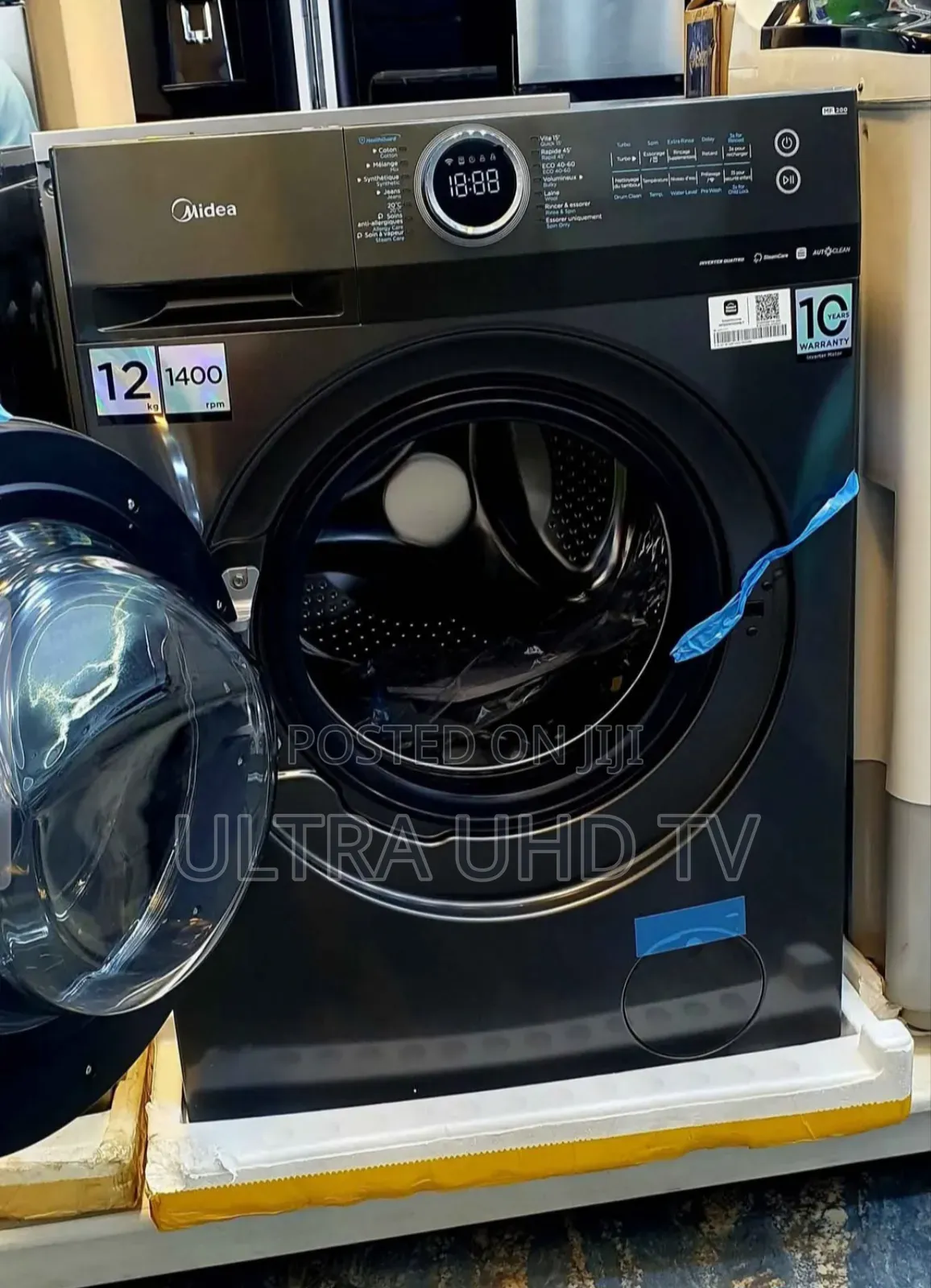 Midea 12kg Front-load Washing Machine. 12 Kg Spin Speed Of 1400 Rpm.