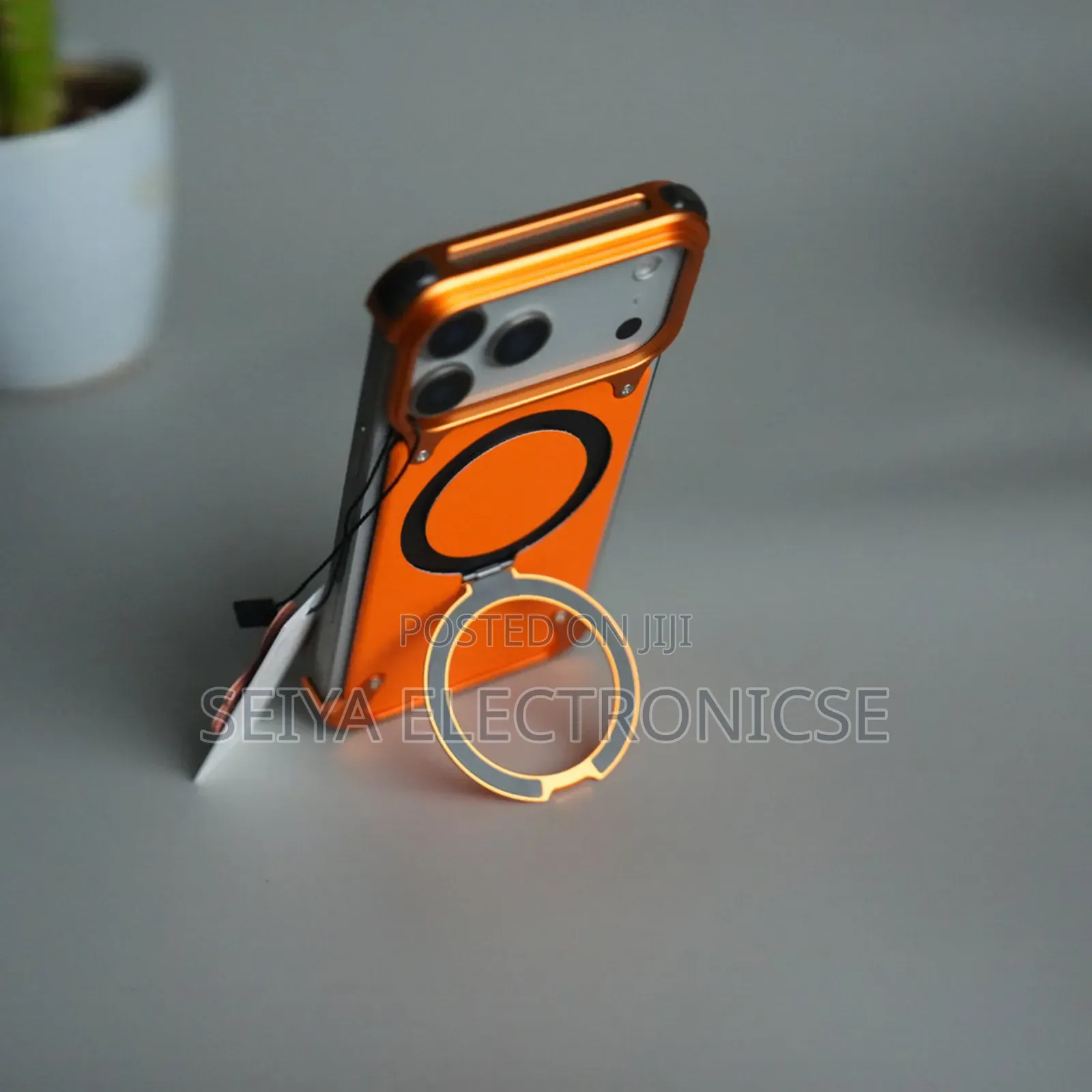 iPhones 17pro Max Pure Leather Freamlass Metal Cover