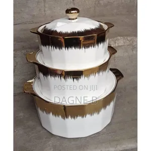 Three Set Ceramic Serving Dishes ባለ 3 ሸክላ ወየጥ ማቅረቢያ