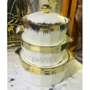 Three Set Ceramic Serving Dishes ባለ 3 ሸክላ ወየጥ ማቅረቢያ