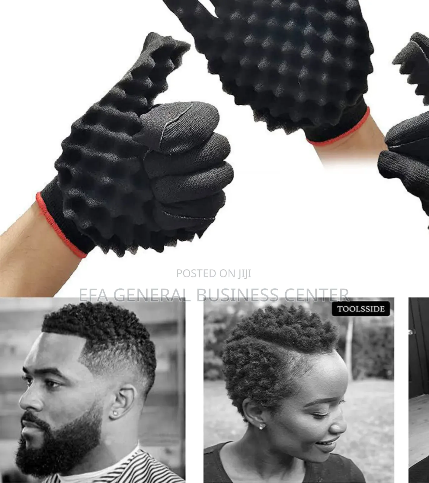 Hair Curl Sponge Gloves