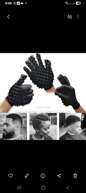 Hair Curl Sponge Gloves