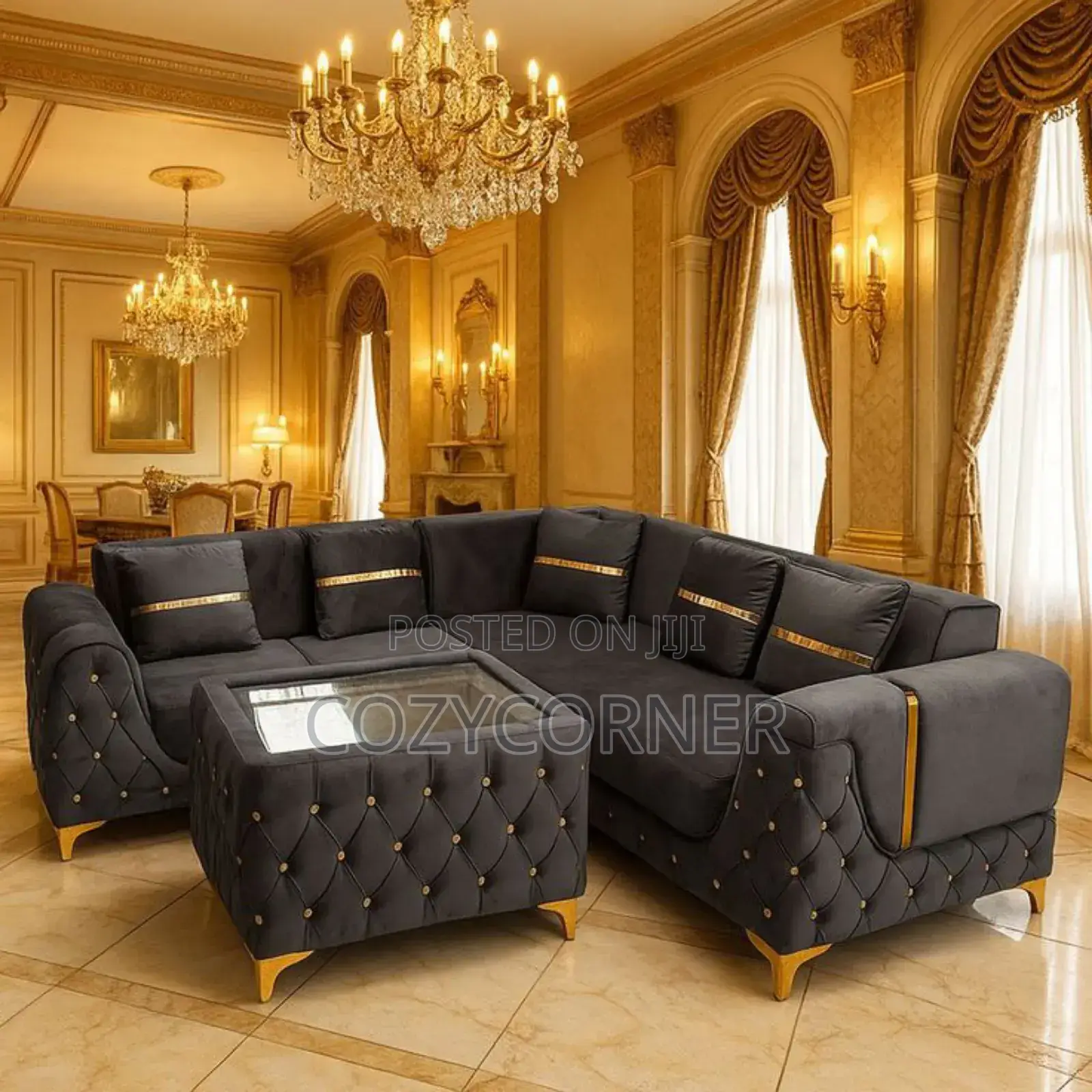 Adorable 5 Seater L Shape Sofa With Unmatched Quality. ሶፋ