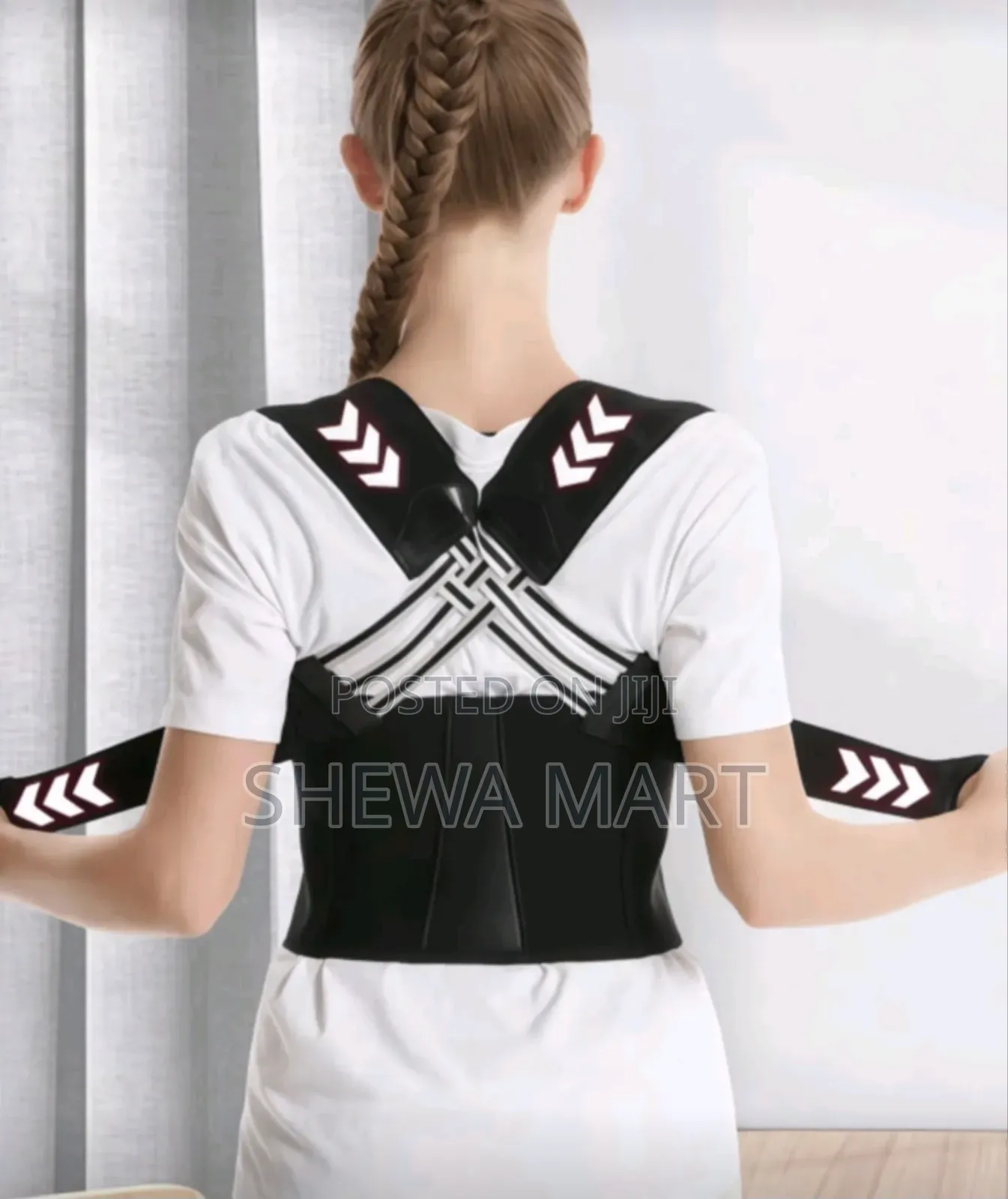 Unisex Posture Corrector, Upper And Lower Back Support Brace, Adjustab