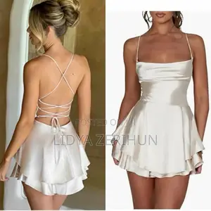 Short Silky White Dress