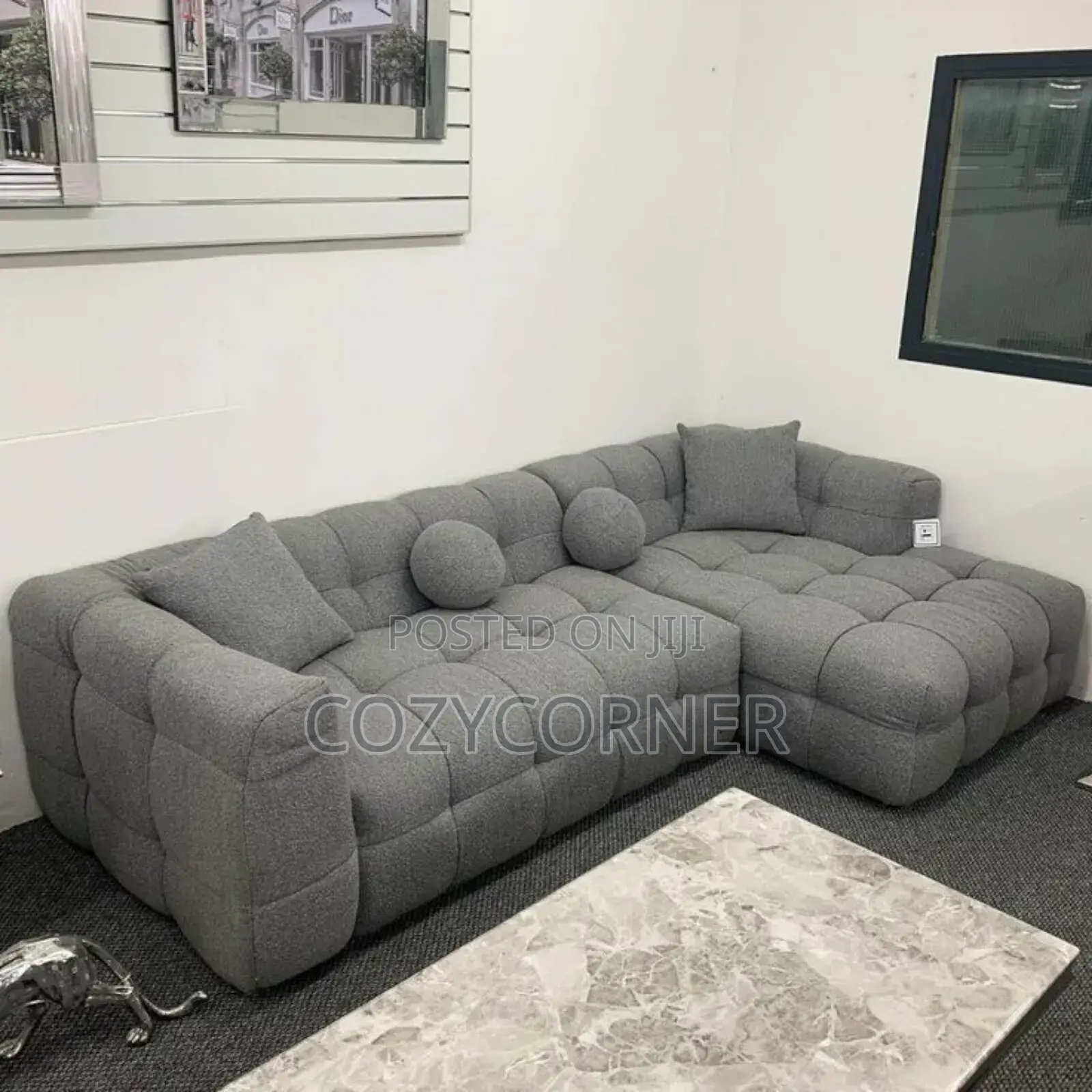 Decent Small-Scale L Shape Sofa Set With Ultimate Comfort. ሶፋ