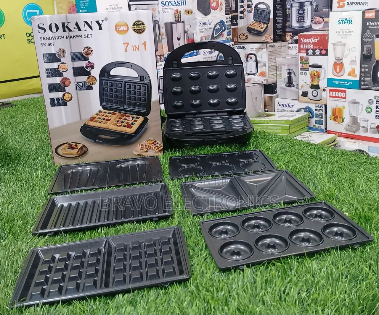 Sokany Sandwich Maker 7-in-1 – One Machine, Multiple Snacks!