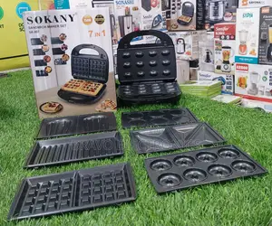 Sokany Sandwich Maker 7-in-1 – One Machine, Multiple Snacks!