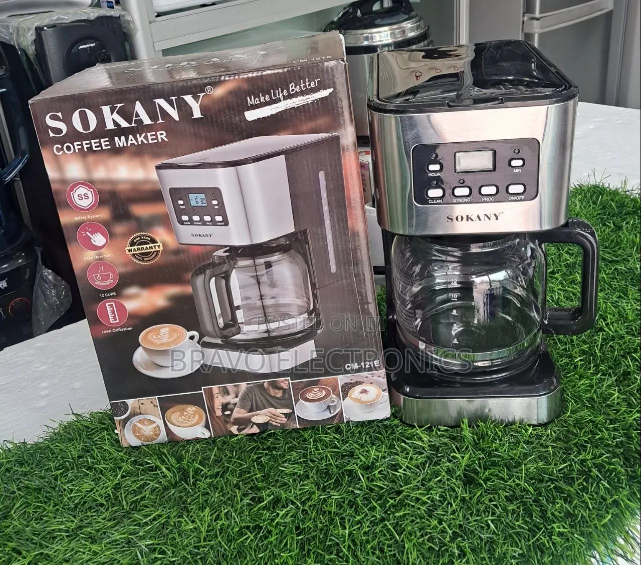 Sokany Digital Coffee Maker – 12 Cup | Smart Brewing Rich Taste!