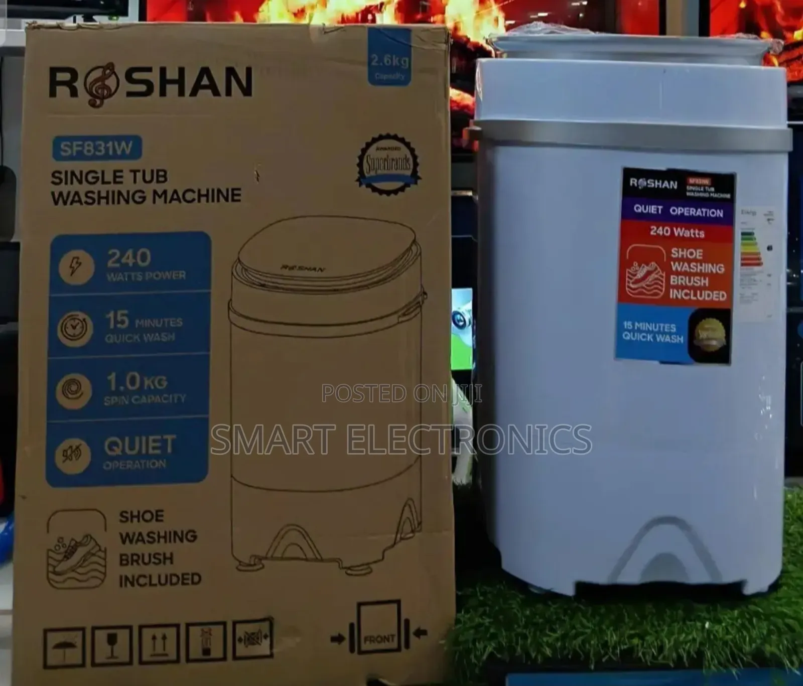 Roshan Sf831w Single Tub Washing Machine.